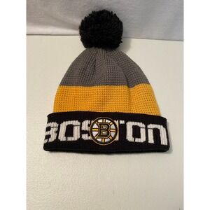 Boston Bruins‎ NHL winter hat black yellow Reebok Center Ice collection